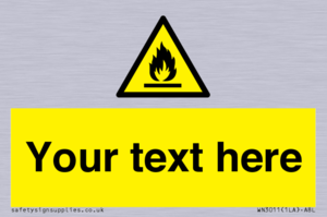 Custom flammable sign